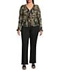 Lucy Paris Plus Size Jenden Flared Pants, Color:Black - Image 3