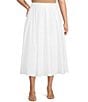 Lucy Paris Plus Size Junia Pleated Midi Skirt, Color:White - Image 1