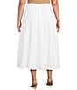 Lucy Paris Plus Size Junia Pleated Midi Skirt, Color:White - Image 2
