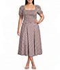 Lucy Paris Plus Size Kit Gingham Print Square Neck Short Sleeve Smocked Coordinating Top - Image 3