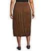 Lucy Paris Plus Size Lalisa Crinkled Midi Skirt, Color:Bronze - Image 2