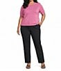 Lucy Paris Plus Size Monette High Rise Straight Leg Ankle Pants - Image 3