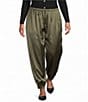 Lucy Paris Plus Size Sam Bubble Hem Pull-On Satin Pants - Image 1