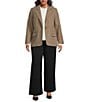Lucy Paris Plus Size Selma Fit & Flare Plaid Blazer, Color:Multi - Image 4