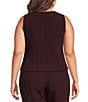 Lucy Paris Plus Size Square Neck Sleeveless Peplum Top - Image 2