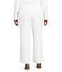 Lucy Paris Plus Size Valli Wide Leg Flat Front Pants, Color:White - Image 2