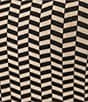 Lucy Paris Plus Size Warren Coordinating Short Sleeve Patterned Knit Top, Color:Black/Tan - Image 4