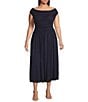 Lucy Paris Plus Sleeveless Larson Knit Midi Dress, Color:Navy - Image 1