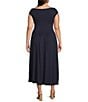 Lucy Paris Plus Sleeveless Larson Knit Midi Dress, Color:Navy - Image 2