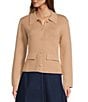 Lucy Paris Point Collar Long Sleeve Button Front Cardigan, Color:Tan - Image 1