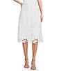 Color:White - Image 1 - Raye Lace Coordinating Midi Skirt