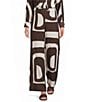 Lucy Paris Rue Geometric Printed Wide Leg Coordinating Pants - Image 1