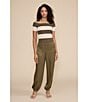 Lucy Paris Sam Bubble Hem Pull On Satin Pants - Image 5
