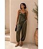 Lucy Paris Sam Bubble Hem Pull On Satin Pants - Image 6