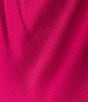 Color:Fuschia - Image 3 - Satin Halter Rosette Neck Sleeveless Midi Dress