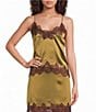 Lucy Paris Satin Lace Trim V-Neck Sleeveless Coordinating Top - Image 1