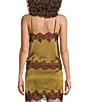 Lucy Paris Satin Lace Trim V-Neck Sleeveless Coordinating Top - Image 2