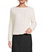 Lucy Paris Sequin Scoop Neck Long Sleeve Sweater - Image 1