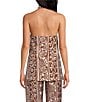 Lucy Paris Teala Printed Halter Neck Sleeveless Wrap Over Coordinating Top - Image 2