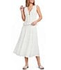 Lucy Paris Tropez Smocked Coordinating A-Line Midi Skirt - Image 3