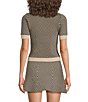 Lucy Paris Warren Coordinating Printed Crew Neck Short Sleeve Top, Color:Black Tan - Image 2