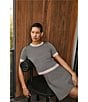 Lucy Paris Warren Coordinating Printed Crew Neck Short Sleeve Top, Color:Black Tan - Image 6