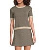 Lucy Paris Warren Coordinating Printed Crew Neck Short Sleeve Top - Image 1