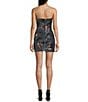 Lulus Floral Sequin Strapless Bodycon Mini Dress, Color:Black - Image 2