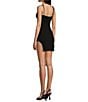 Lulus Hottie Rhinestone Detail Mini Dress, Color:Black - Image 3