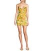 Lulus Iridescent Sequin Lace Up Mini Dress, Color:Orange - Image 1