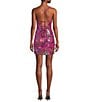 Lulus Iridescent Sequin Lace Up Mini Dress, Color:Pink - Image 2