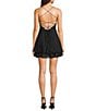 Lulus Layered Ruffle Chiffon Mini Dress, Color:BLACK - Image 2