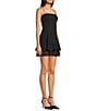 Lulus Layered Ruffle Chiffon Mini Dress, Color:BLACK - Image 3