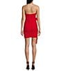 Lulus Mesh Ruched Strapless Rosette Mini Dress, Color:Red - Image 2