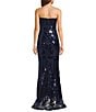 Lulus Mystic Strapless Macy Sequin Mermaid Long Dress, Color:Navy - Image 2