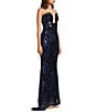 Lulus Mystic Strapless Macy Sequin Mermaid Long Dress, Color:Navy - Image 3