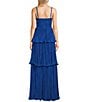 Lulus Plisse Fortuna Tiered Sweetheart Neckline Cut Out Long Dress, Color:Royal Blue - Image 2