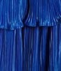 Lulus Plisse Fortuna Tiered Sweetheart Neckline Cut Out Long Dress, Color:Royal Blue - Image 3