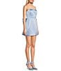 Lulus Satin Bow Strapless A-Line Mini Dress - Image 3