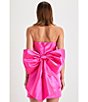 Lulus Satin Strapless Bow Mini Dress, Color:Hot Pink - Image 7