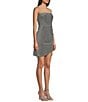 Lulus Sensational Shine Strapless Mini Dress, Color:Silver - Image 3