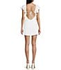 Lulus Sinclair Flutter Sleeve Satin Jacquard Mini Dress - Image 2