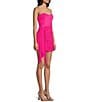 Lulus Strapless Draped Bodycon Mini Dress, Color:Fuchsia - Image 3