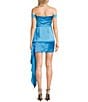 Lulus Strapless Off-The-Shoulder Ethereal Excellence Mini Dress, Color:Aqua Blue - Image 2