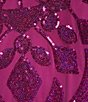 Lulus Textured Sequin Deep V-Neckline Bodycon Mini Dress, Color:Magenta - Image 4