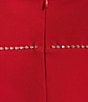 Lulus V-Neck Rhinestone Fringe Mini Dress, Color:Red - Image 4