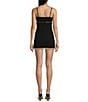 Lulus V-Neck Rhinestone Fringe Mini Dress, Color:Black - Image 2