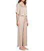 Lunya Washable Silk Collared Button Front Short Sleeve High Rise Pant Pajama Set - Image 3