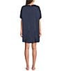 Lunya Washable Silk Round Neck Short Sleeve Oversized Sleep Shirt - Image 2