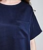 Lunya Washable Silk Round Neck Short Sleeve Oversized Sleep Shirt - Image 6